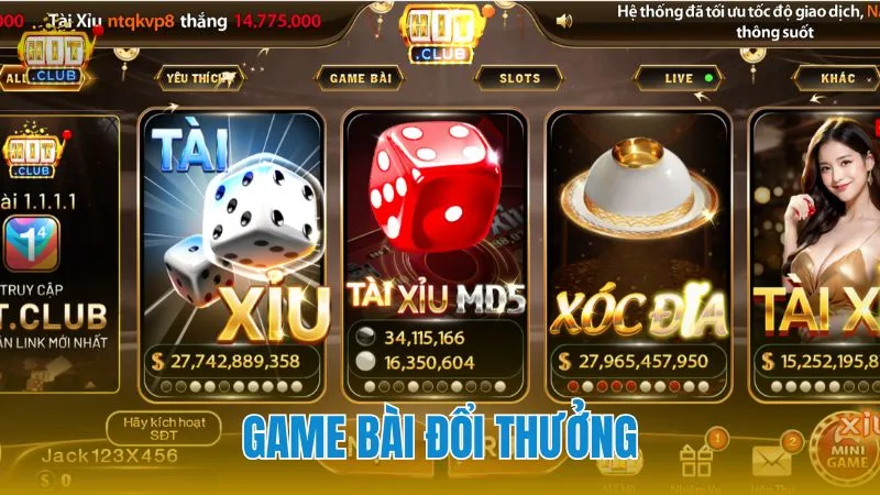 Sảnh Game Bài: Nơi so tài của những cao thủ bài đổi thưởng